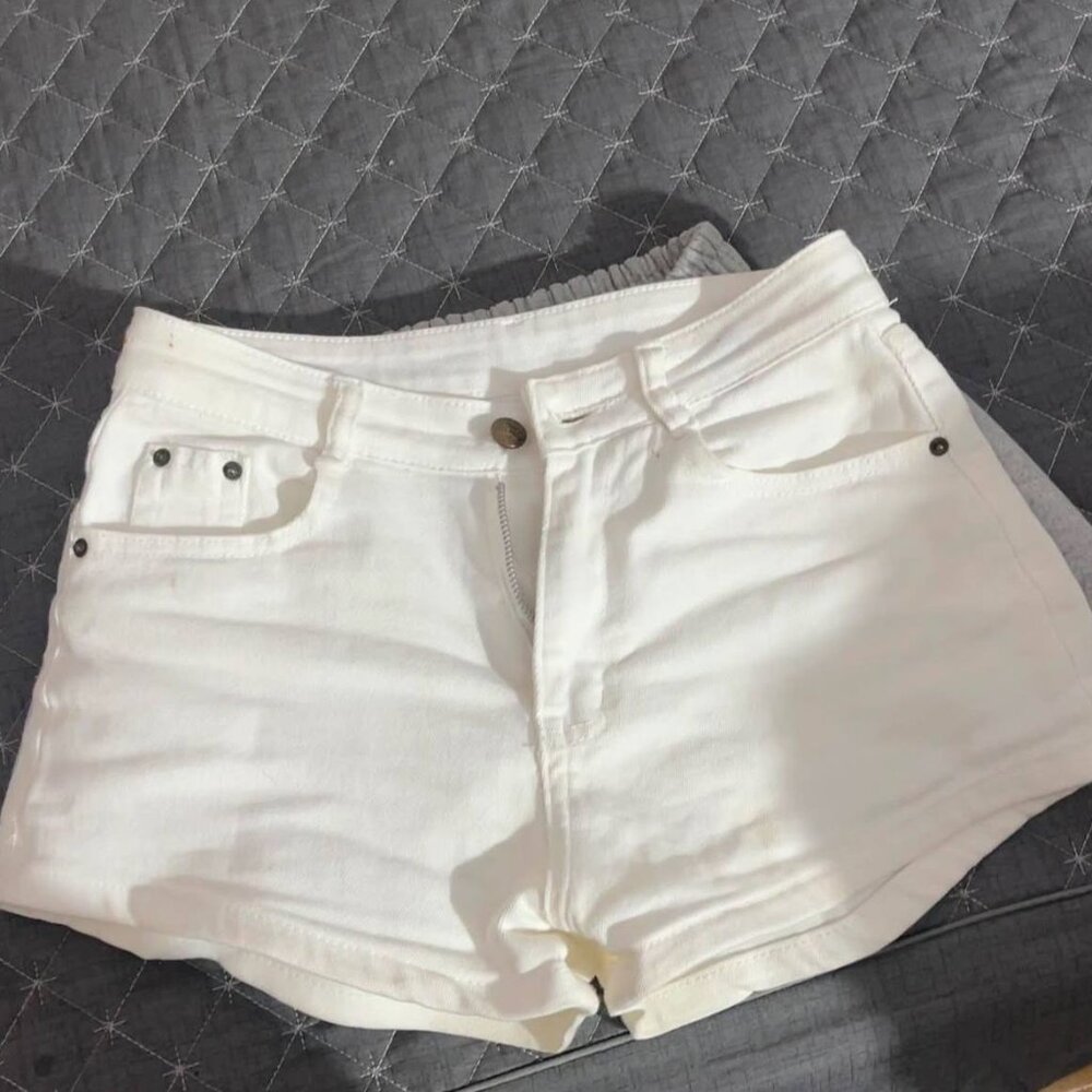 White Denim Shorts